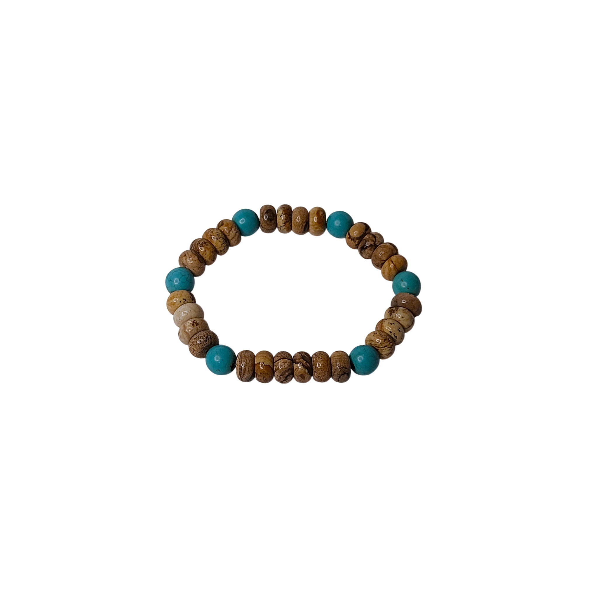 Браслет з яшми та бірюзи